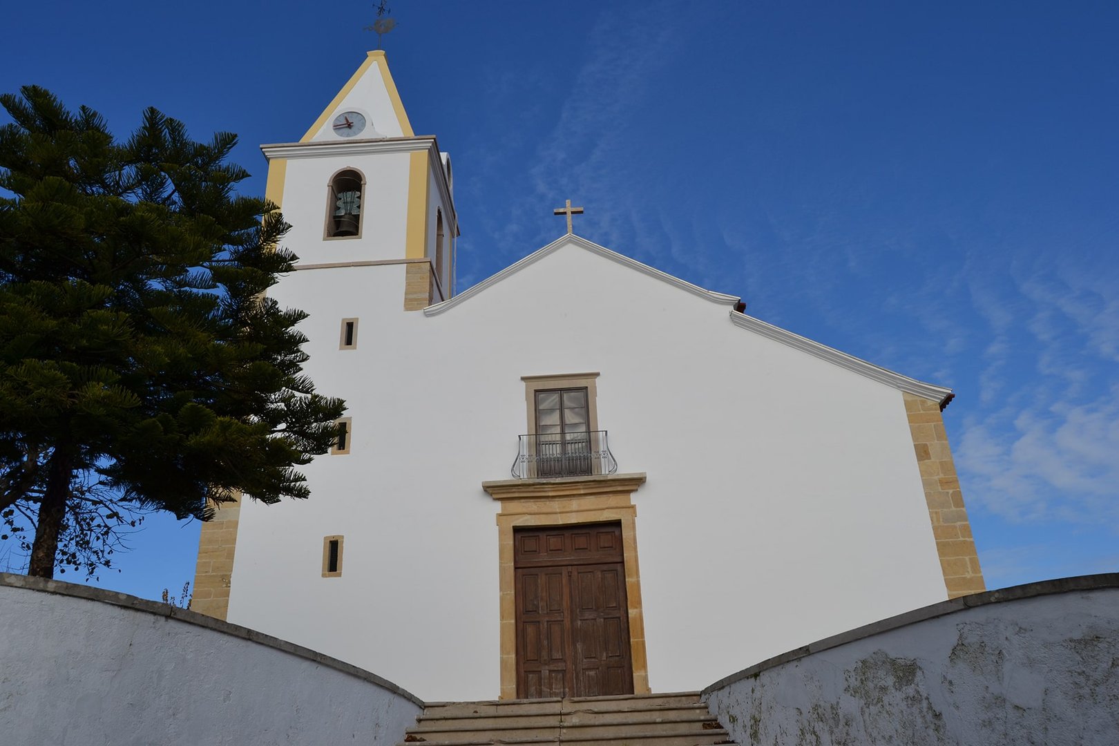 Main facade of the Main Church of Santo Aleixo do Beco, reconstruction from the 17th century, in Mannerist style