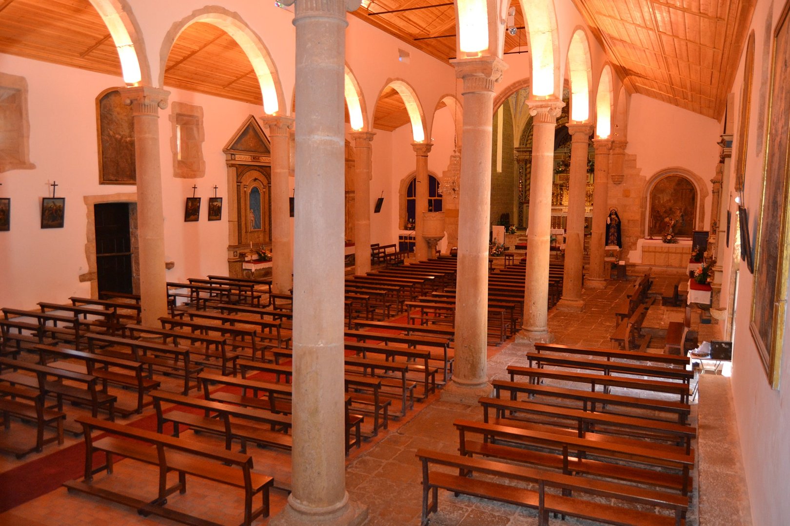 Interior of the Mother Church of Our Lady of Graça das Areias