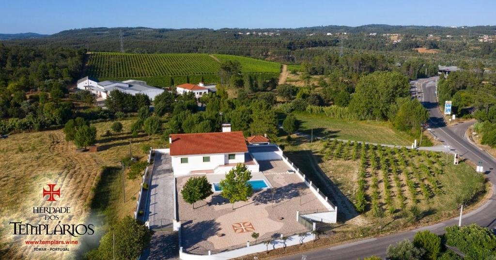 Herdade dos Templários - Aerial view of the vineyards.